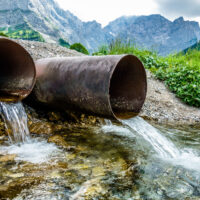water tubes at a river