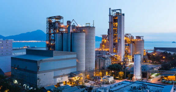 Cement Plant during sunset