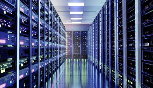 Modern,Server,Room,With,Supercomputers,,Refrigerators,And,Beautiful,Neon,Lighting