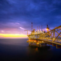 Industry of oil offshore jack up rig at gulf in the time after sunset.
1246706082