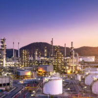 Aerial view of refinery plant,Industry Petrochemical at twilight
1194374596