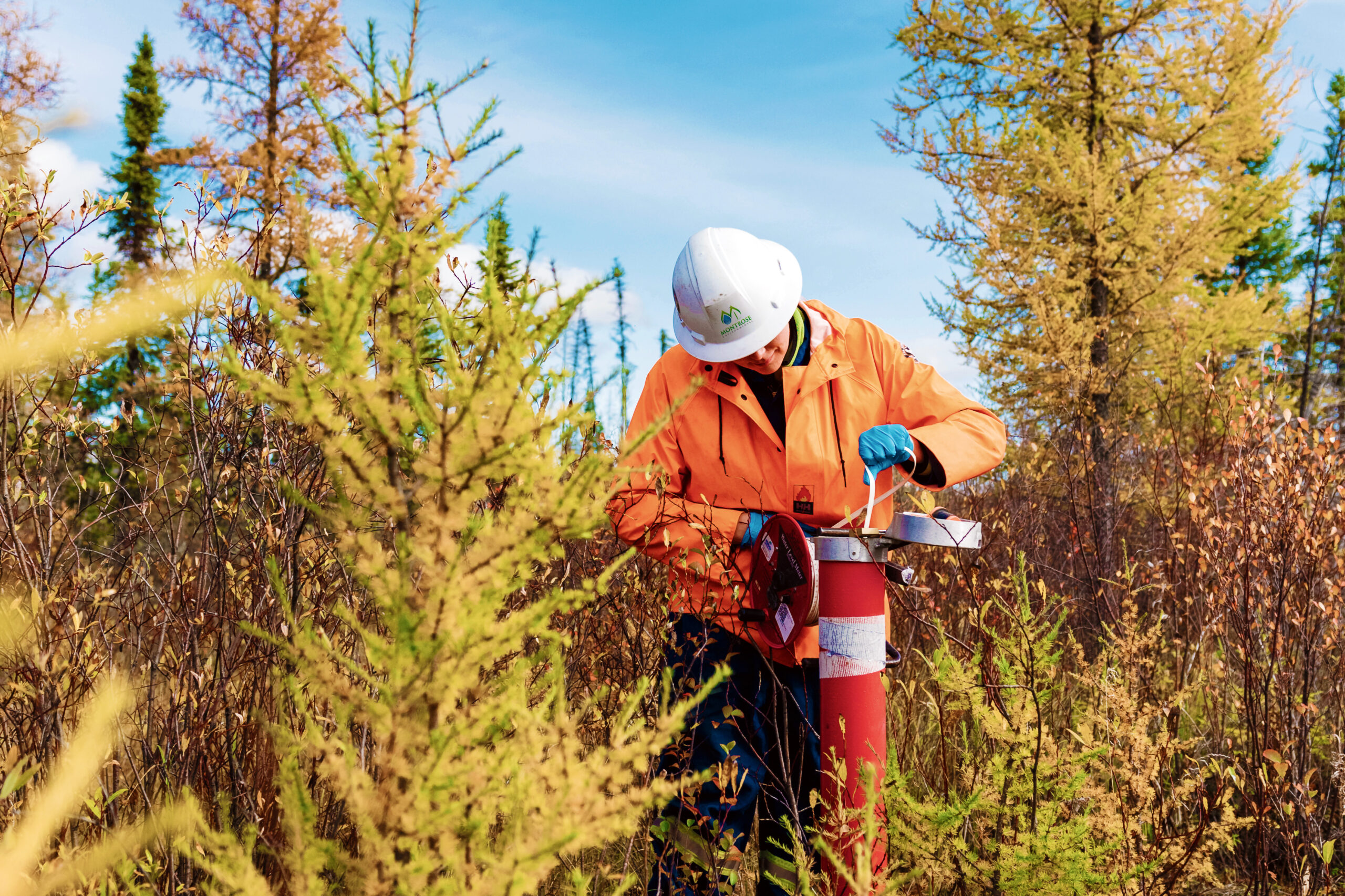 Montrose team member groundwater drilling