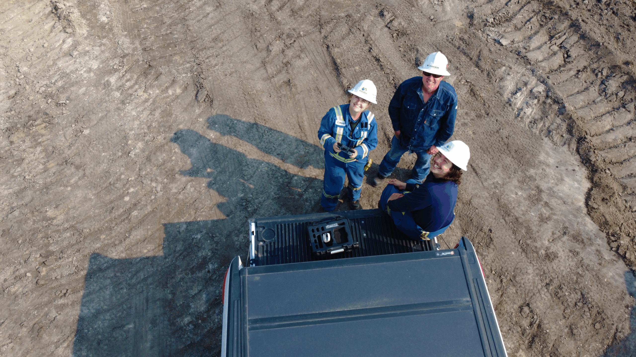 UAV training on site for Montrose Environmental team