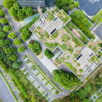 Office buildings in modern ecological city Office buildings in modern ecological city