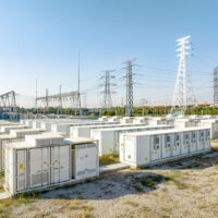view of energy storage station view of energy storage station in filed